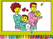 Happy Family Coloring - Skill - Y8.COM