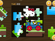 Hello Kitty Car Jigsaw