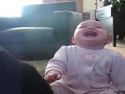 Baby Laughing At Dog Eating