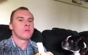 Sharing His Banana