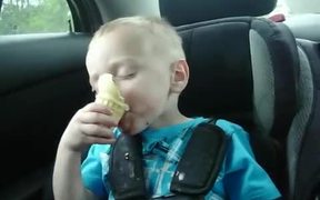 Ice Cream Makes Him Sleepy
