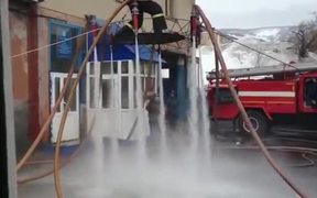 Russian Firefighter Hovering