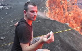 Roasting Marshmallows On Volcano