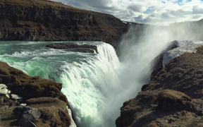 Misty Waterfall in Iceland