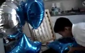 Kid Experiments Inhaling Helium