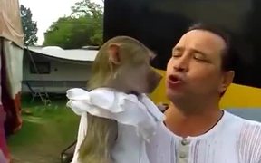 Monkey Loves To Scream On Camera