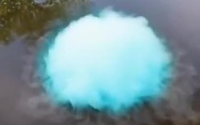 Amazing Color Smoke Inside The Bubble