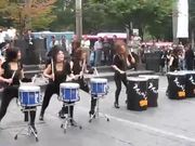 Wild Drum Performance By Ladies On The Street - Music - Y8.COM