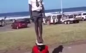 Man Took A Kid On His Head Literally