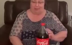 Grandma Was Skeptical About The Coke And Mentos