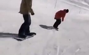 When You Synchronize Snowboarding!