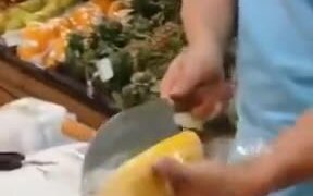 Probably The Fastest Pineapple Peeler Ever!