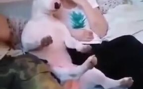 Dog Enjoying A Movie With The Family - Animals - VIDEOTIME.COM