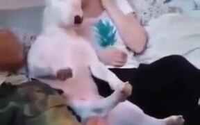 Dog Enjoying A Movie With The Family