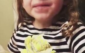 A Little Girl Struggling With Mommy's Food - Kids - VIDEOTIME.COM