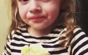 A Little Girl Struggling With Mommy's Food - Kids - VIDEOTIME.COM