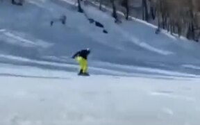 A Man Flying On The Snow - Sports - VIDEOTIME.COM