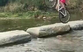 Kid Displaying Amazing Mountain Biking Skill