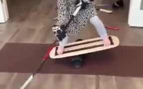 Little Girl's Hardcore Hockey Practice