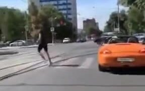 When A Car Stops At A Crosswalk