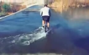 A Cyclist Being A Stupid Man