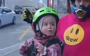 When A Little Girl Starts The Bike