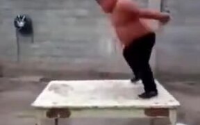 Fat Kid Exercising In Lockdown