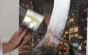 Painter Destroying A Marvelous Picture - Fun - VIDEOTIME.COM