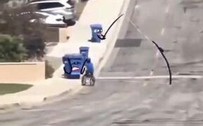 Garbage Cans Fishing For Humans On The Road
