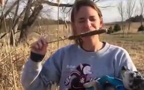 Girl Eating A Wild Corndog - Weird - VIDEOTIME.COM
