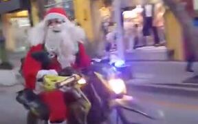 Crazy Biker Santa