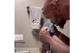 Dad With A Dog He Didn't Want - Animals - VIDEOTIME.COM