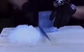Carving An Ice Diamond