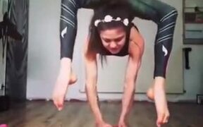 Girl Performing Gymnastics On A Ball - Sports - VIDEOTIME.COM