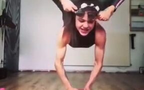 Girl Performing Gymnastics On A Ball - Sports - VIDEOTIME.COM