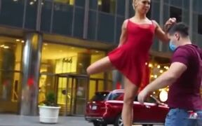 Ballerina Balancing On A Bottle - Fun - VIDEOTIME.COM