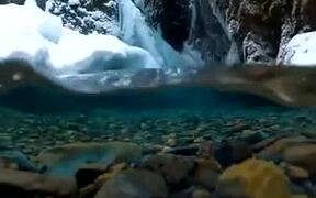Beautiful Shot Of Alaskan Glacial Melt Water