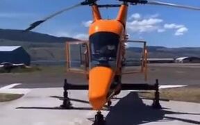 Unique Crossblade Helicopter In Action