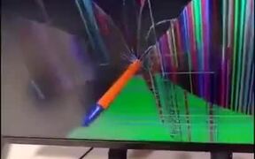 Shooting A Monitor With A Pen Ended On A Bad Note
