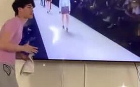 Models Falling On Stage