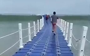 Cool Floating Path On The Sea