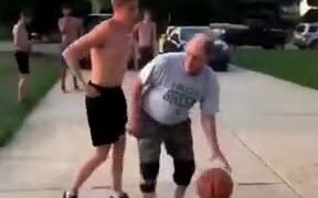Father Teaches Son Who's The Boss Of Basketball