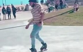 Insanely Talented Guy Dances While Wearing Skates - Fun - VIDEOTIME.COM