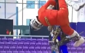 Absolutely Insane Freestyle Motocross Stunt