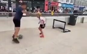 Guy Gets Beaten Badly At Football By A Little Girl