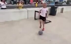 Guy Gets Beaten Badly At Football By A Little Girl
