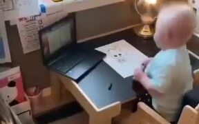 Toddler Starts The Work From Home Life Very Early