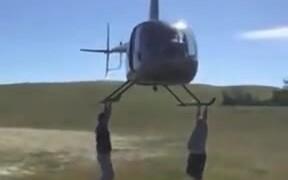 Not The Best Way To Ride A Helicopter