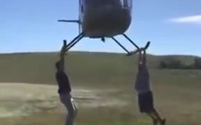 Not The Best Way To Ride A Helicopter - Fun - VIDEOTIME.COM