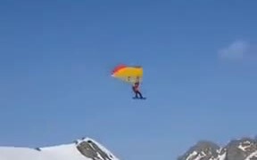 Snow Skating Mixed In With Flying Equals - Sports - VIDEOTIME.COM